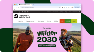 Derbyshire Wildlife Trust website header