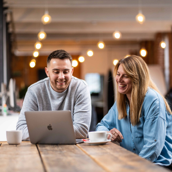 Martin and Georgia in the Fluid studio